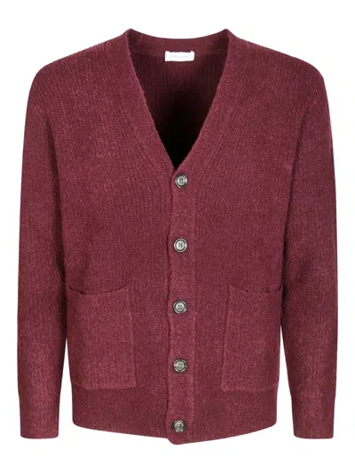 Paolo Pecora Buttoned Patch-pocket Cardigan In Red
