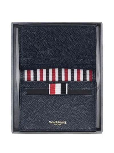 Thom Browne Gestreiftes Kartenetui In Blue
