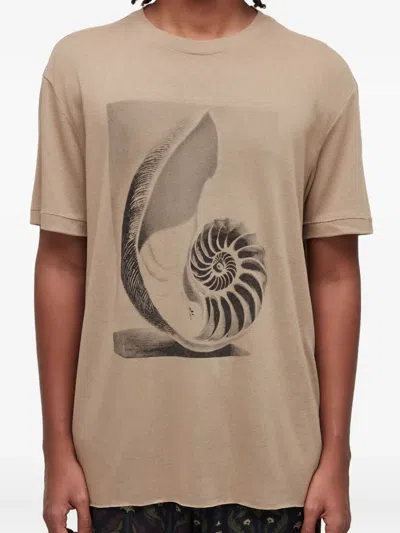 Osklen T-shirt Mit Nautilus Shell-print In Neutral