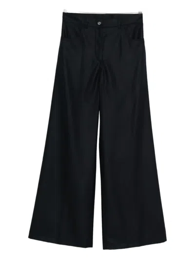 Aspesi Wide-leg Trousers In Blue