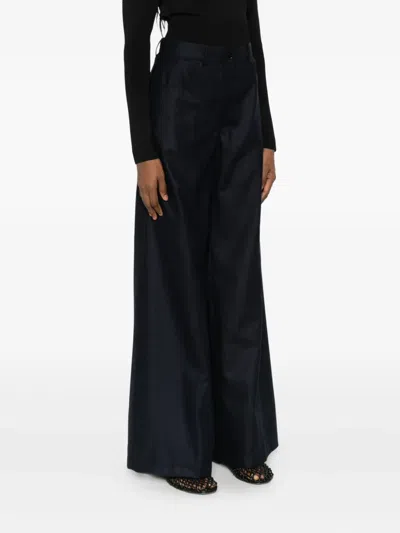 Aspesi Wide-leg Trousers In Blue