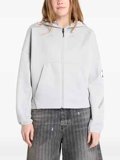 Adidas Originals Mercedes Amg Petronas Formula One Team Zip-up Hoodie In White