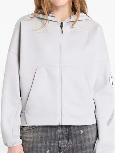 Adidas Originals Mercedes Amg Petronas Formula One Team Zip-up Hoodie In White