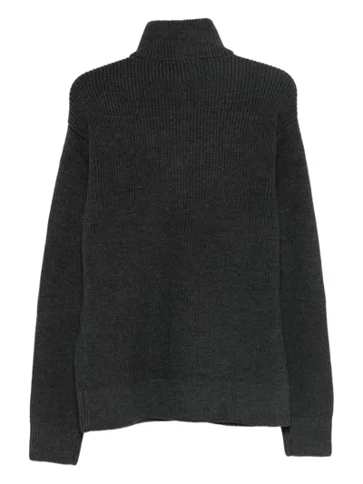 Officine Generale Pullover Mit Reissverschluss In Gray