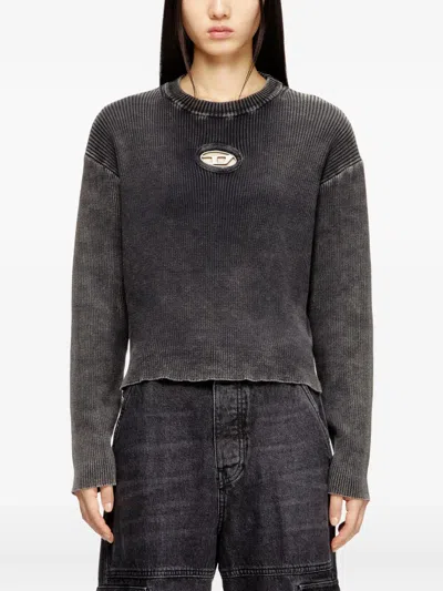 Diesel M-anchorex Pullover Mit Logo In Black