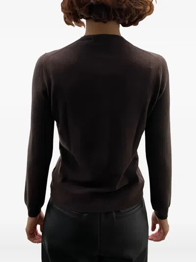 La Rose Essential Cashmere Cardigan In Brown