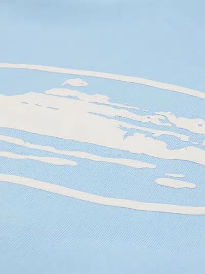 Corteiz Island Puff-print Zip Hoodie In Blue