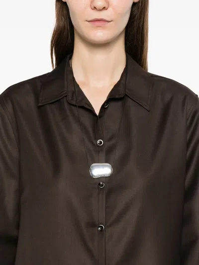 Nine In The Morning Button-fastening Shirt In Burgundy