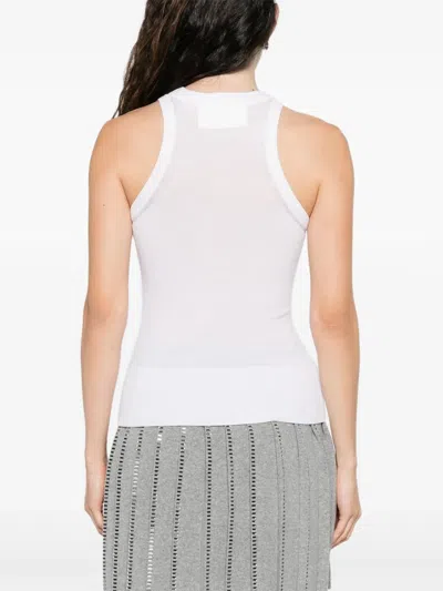 Ermanno Scervino Verziertes Oberteil Mit Rautenmuster In White