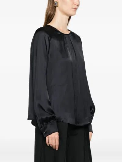 Pt Torino Long-sleeve Blouse In Black