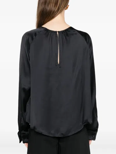 Pt Torino Long-sleeve Blouse In Black