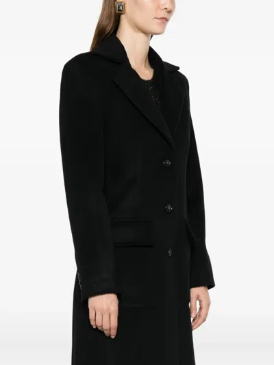 Pt Torino Pocket Buttoned Coat In Black