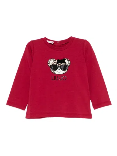 Liu •jo Langarmshirt Mit Bären-print In Red