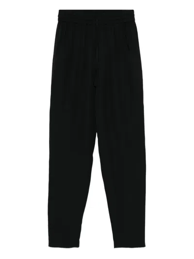 Aspesi Drawstring-waist Trousers In Black