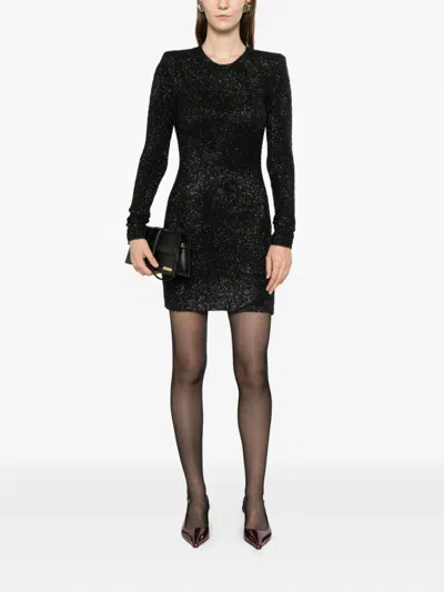 Liu •jo Long-sleeve Cut-out Mini Dress In Black