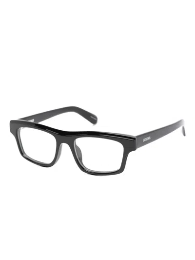 Jacquemus Rectangular-framed Optical Glasses In Black