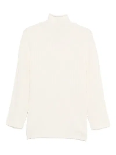 Aspesi Gerippter Strickpullover In White