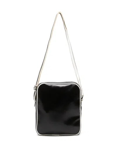Fred Perry Black Canvas Crossbody Bag In Black