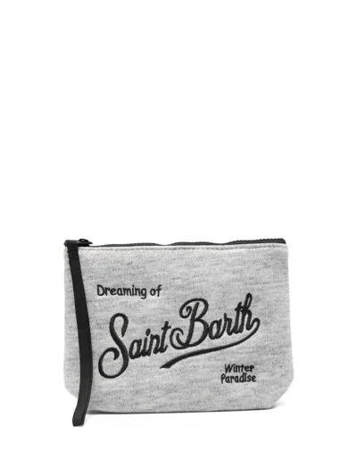 Mc2 Saint Barth Aline Felted Clutch Bag In Gray