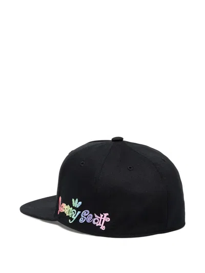 Adidas Originals X Jeremy Scott Logo Baseball Cap In Black