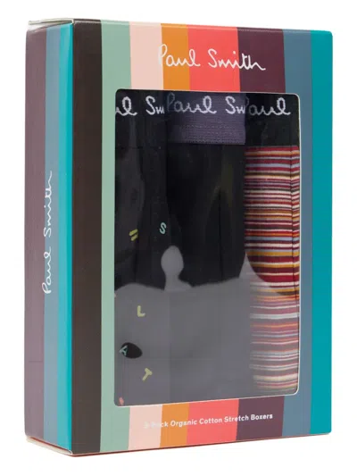 Paul Smith 'signature Stripe' Mix Boxer Briefs Three Pack Multicolour In Multi
