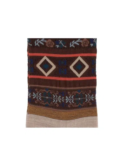 Antipast Geometric Pattern Socks In Brown