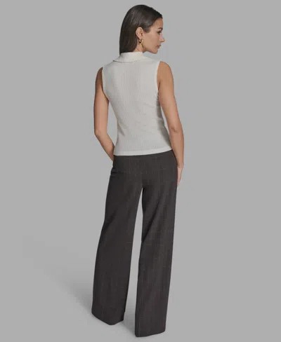 Bcbg Women's Cotton Collared Sleeveless Knit Top In Multi