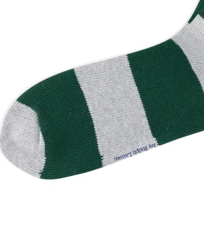 Polo Ralph Lauren Embroidered Rugby Bear Socks In Gray