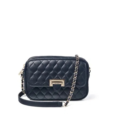 Aspinal Of London Zip Top Lottie Crossbody In Blue