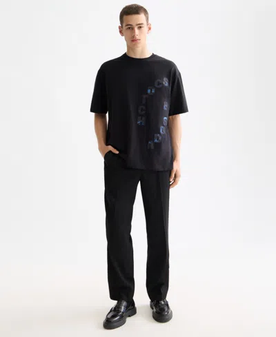 Scotch & Soda Men's Loose Fit Applique T-shirt In Gray