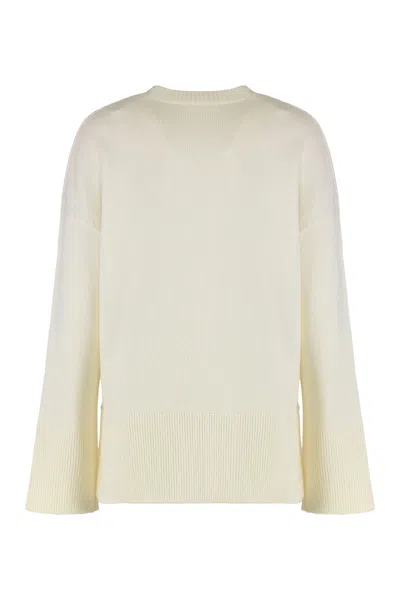 P.a.r.o.s.h Parosh Sweater With A Round Neck In Wool And Cashmere In Yellow
