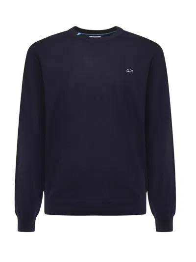 Sun 68 Wool Blend Sweater In Blue