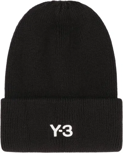 Y-3 Knitted Cap With Logo In Black