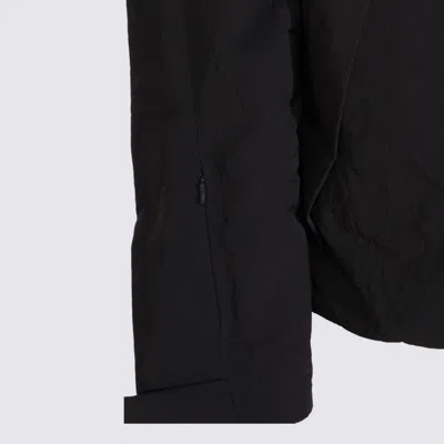 Jg1 Hooded Down Jacket Adjustable Cuffs In Black