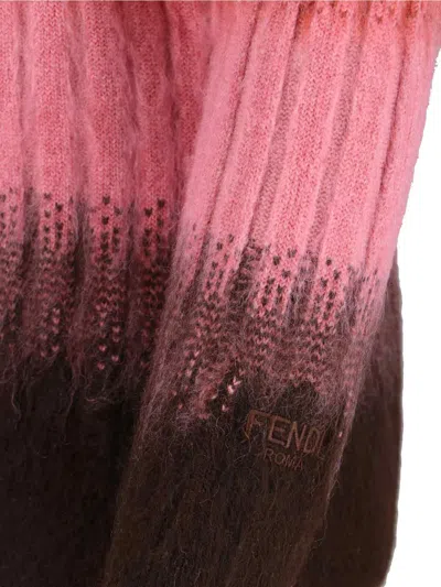 Fendi Gradient Mohair And Wool Fitted Jumper Clothing In Multi