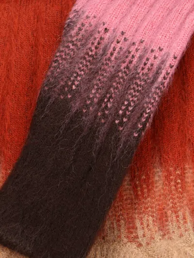 Fendi Gradient Mohair And Wool Fitted Jumper Clothing In Multi