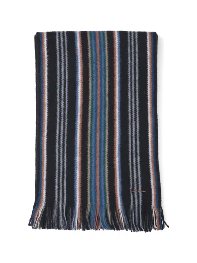 Paul Smith Merino Wool Scarf In Gray
