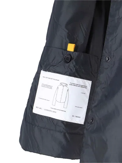 Aspesi Long-sleeved Button-up Hooded Jacket In Gray