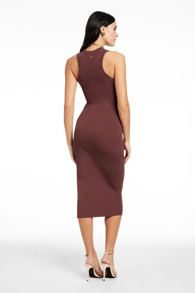 Toccin Piper Sleeveless Tie-front Midi Dress In Burgundy