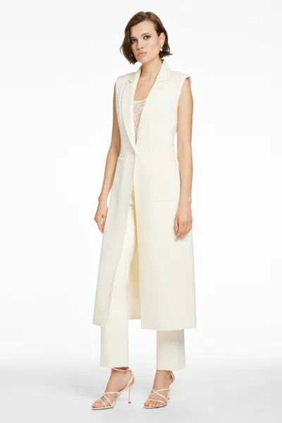 Toccin Longline Single-breasted Coat In White