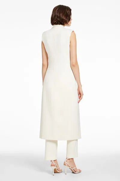 Toccin Longline Single-breasted Coat In White