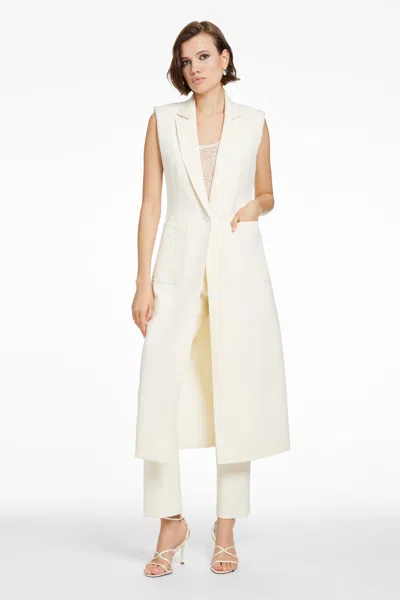 Toccin Longline Single-breasted Coat In White