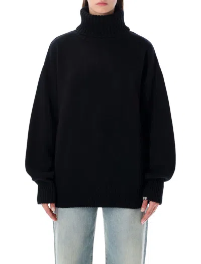 Extreme Cashmere Roll-neck Dropped-shoulders Sweater In Brown