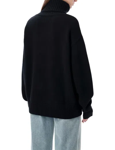 Extreme Cashmere Roll-neck Dropped-shoulders Sweater In Brown