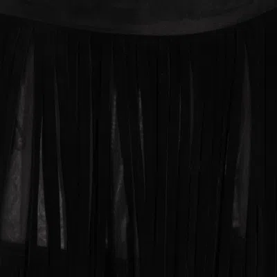 Dolce & Gabbana Silk Organza Midi Skirt In Black