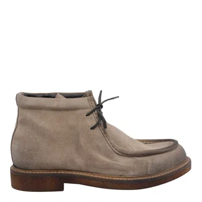 Pawelk's Beige Laced Up Shoes In Brown