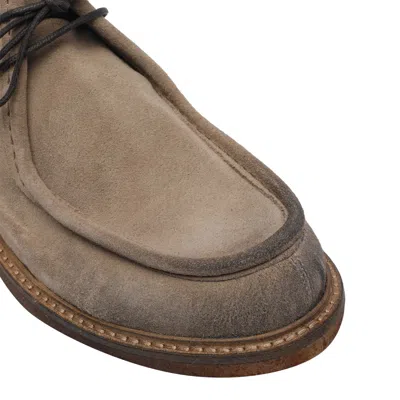 Pawelk's Beige Laced Up Shoes In Brown