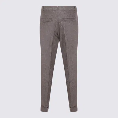 Pt Torino Relaxed Trousers With Pleated Front And Cuffs In Gray