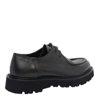 Pawelk's Green Cru Lace Up Shoes In Black