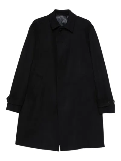 Lardini Cashmere Outerwear Coat With Classic Collar In Black